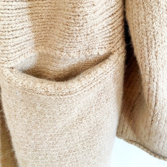 Lauren Manoogian Baby Alpaca Beige Roll Cardigan - Picture 8 of 14